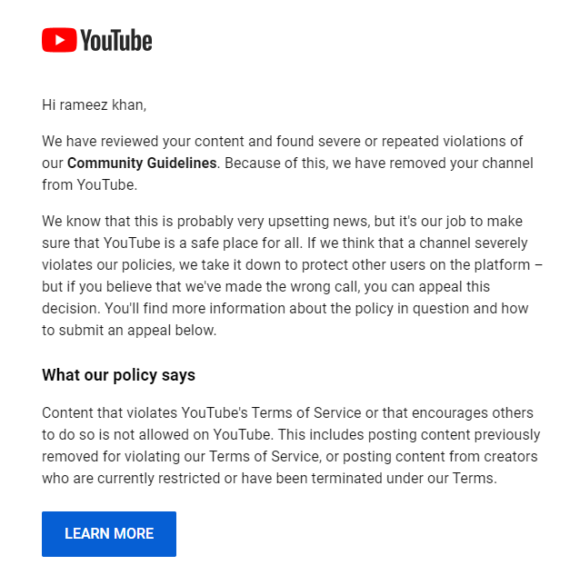 denzofps's tweet photo. Hello @TeamYouTube 
My channel got suspended without any reason, I just posted my gameplay videos nothing else, there wasn't any copied content, and all the videos were edited and posted by me.
Please help me get back to my channel, I spent a lot of time and effort. https://t.co/BXxh3RopcF