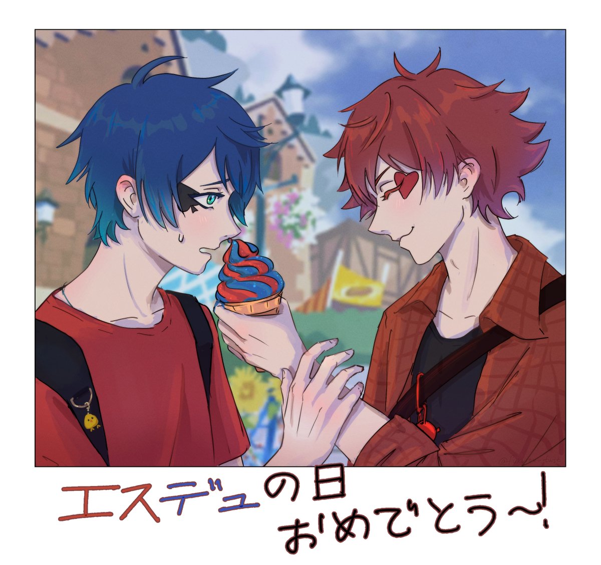 fukurou_twst's tweet photo. めっちゃ遅刻してるけど、絶対に参加したかった！
エスデュの日おめでとうございました～🍦

 #毎月12日はエスデュの日 https://t.co/DH5xDJoY7o