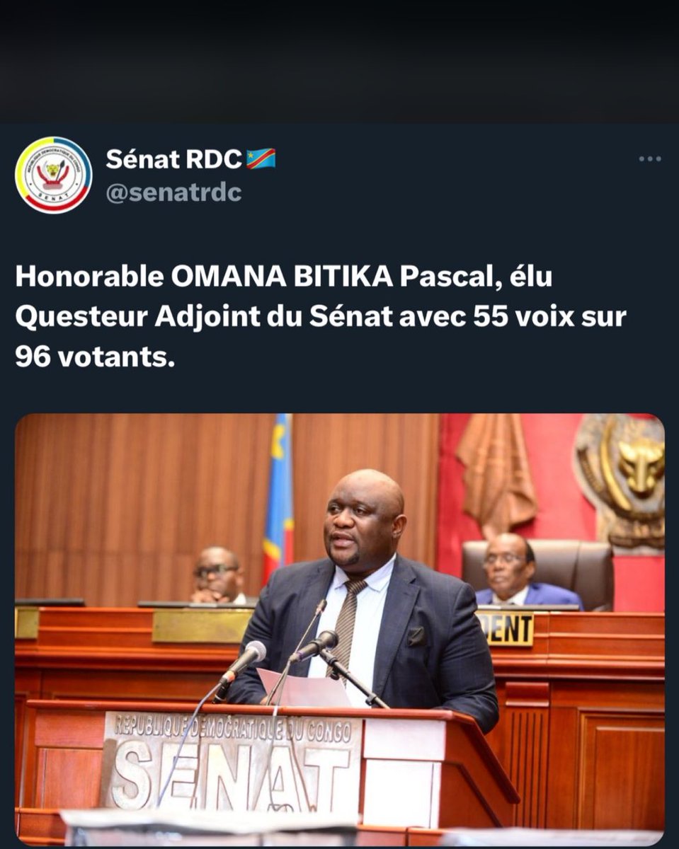 munsoni_rene's tweet photo. Félicitations pour votre élection cher honorable sénateur @OmanaPascal désormais questeur adjoint 🎊. https://t.co/q60hbOraoi