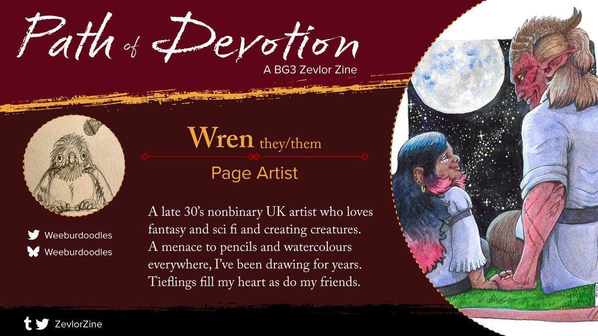 Path of Devotion: A BG3 Zevlor Zine (archived) tweet media