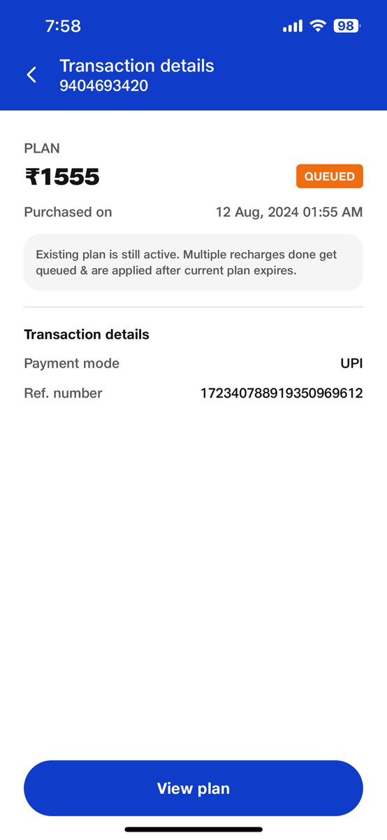 champshubham01's tweet photo. @JioCare, I’m stuck in Malaysia and have recharged with ₹1555 for roaming, but it’s not working. Your helpline numbers are also unreachable. This is a truly frustrating experience. Please assist urgently.
Mob no 9404693420
#Jio #CustomerService #RoamingIssues #JioIndia https://t.co/ltLoOkaKhc