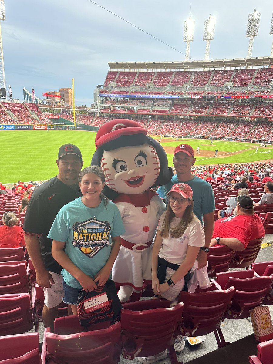 jlayne2098's tweet photo. @Cru33 @Reds I can literally hear him remind me of the balk off! 😎  thank you to the Reds for all you do for our communities and allowing us to remember a great friend, brother, dad, teacher, colleague tonight together! https://t.co/sfaKfNbaml