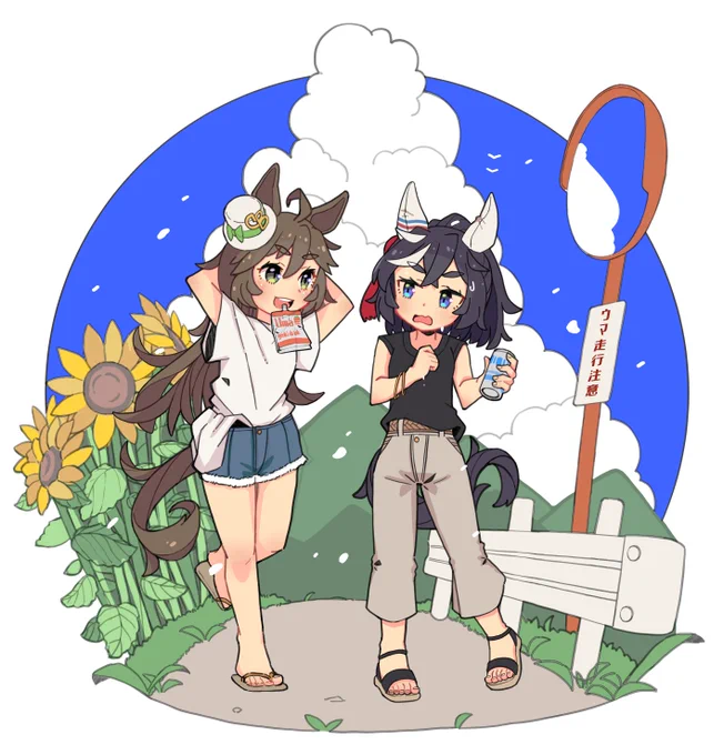 #skeb #ウマ娘 skebご依頼ありがとうございました! 2枚目以降はボツ案