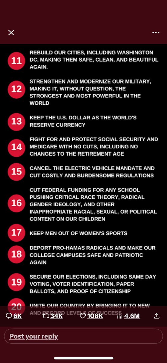 Bob_Paynter's tweet photo. Trump policy promises https://t.co/hV3wVRS39a