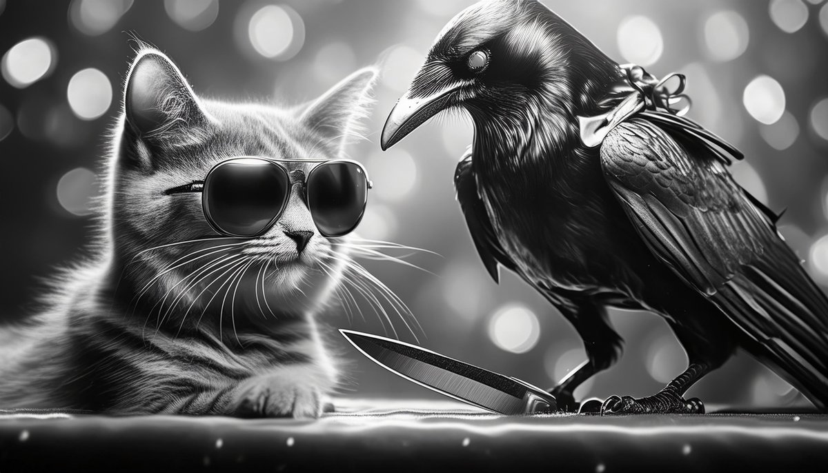 MayzeRunnuh's tweet image. #CrowWithKnife: "I swear, they love this thing..." #knife 

#Mog: "got any more?"

@crow_with_knife  x @MogCoinEth 
#CAW $CAW