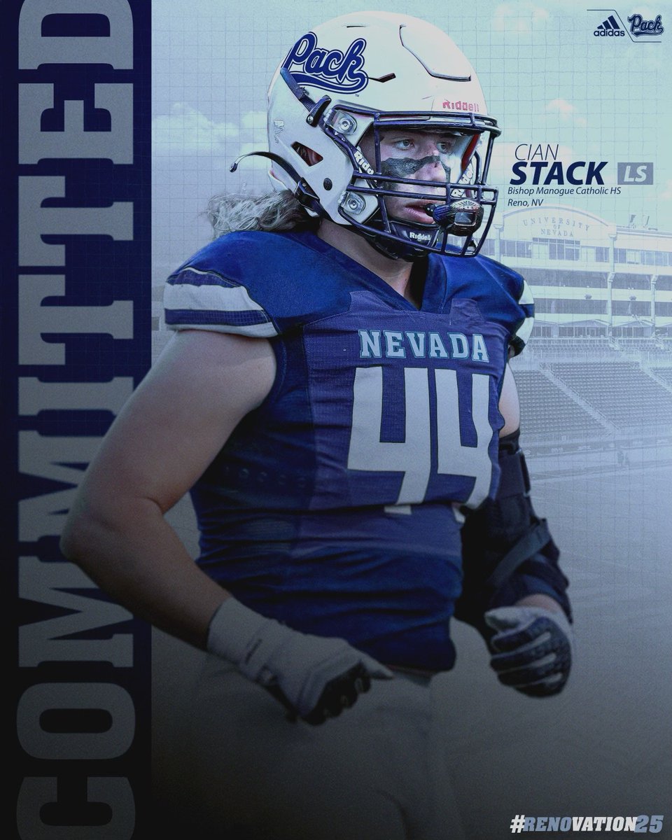 Cian Stack (@cstack44) on Twitter photo Thank you to all the coaches for all your support. I will be furthering my academic and football career at the University of Nevada. GOPACK🐺💙 <a href="/CoachChoateFB/">Jeff Choate</a> <a href="/eehowren/">Ernie Howren</a> <a href="/KenCrawford36/">Coach Crawford</a> <a href="/lanefarns/">Lane Farnsworth</a>
<a href="/NevadaWolfPack/">Nevada Wolf Pack 🐺</a> Thank you to all the coaches for all your support. I will be furthering my academic and football career at the University of Nevada. GOPACK🐺💙 <a href="/CoachChoateFB/">Jeff Choate</a> <a href="/eehowren/">Ernie Howren</a> <a href="/KenCrawford36/">Coach Crawford</a> <a href="/lanefarns/">Lane Farnsworth</a>
<a href="/NevadaWolfPack/">Nevada Wolf Pack 🐺</a>