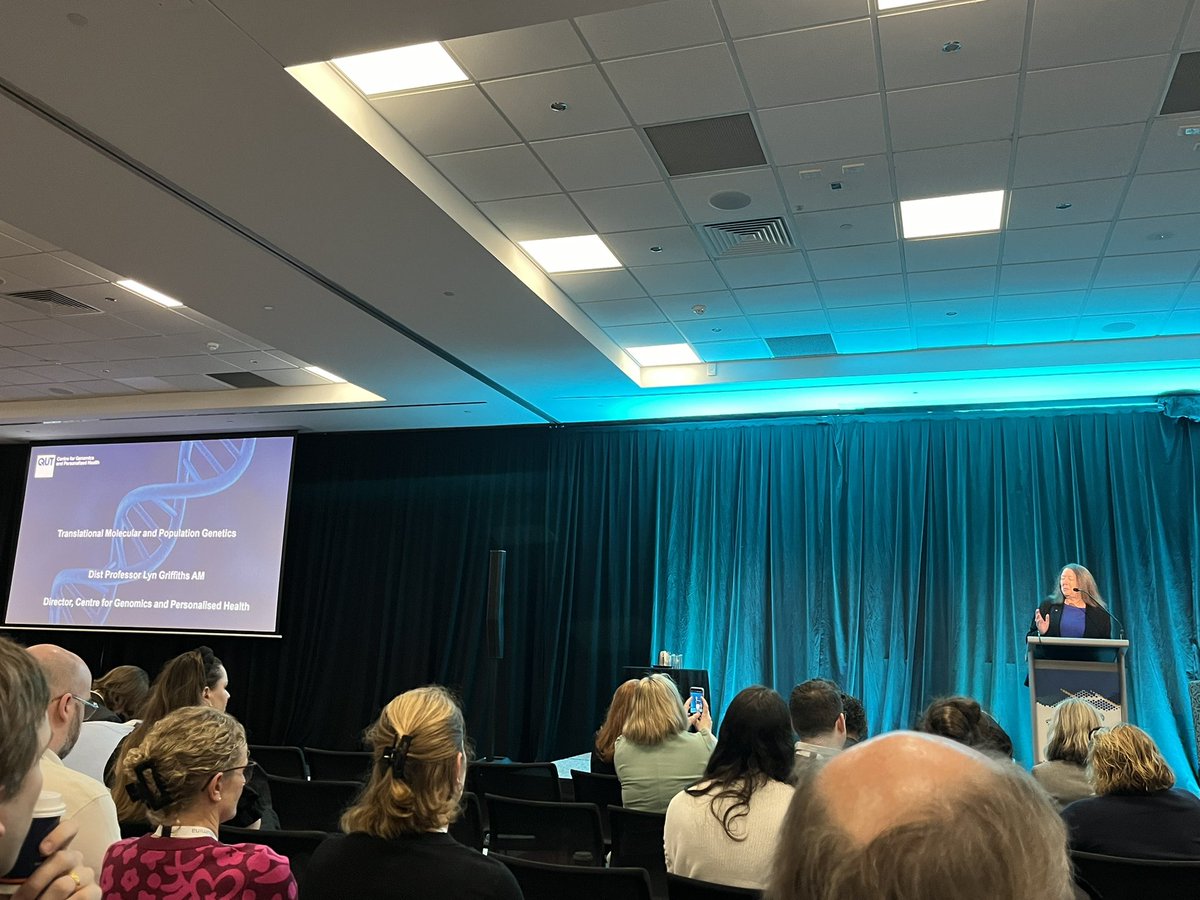 Another packed room for this years #hgsa2024 Oration from legend Dist. Prof. Lyn Griffiths AM. So great to hear from one of the giants in Australasian genetics 🧬