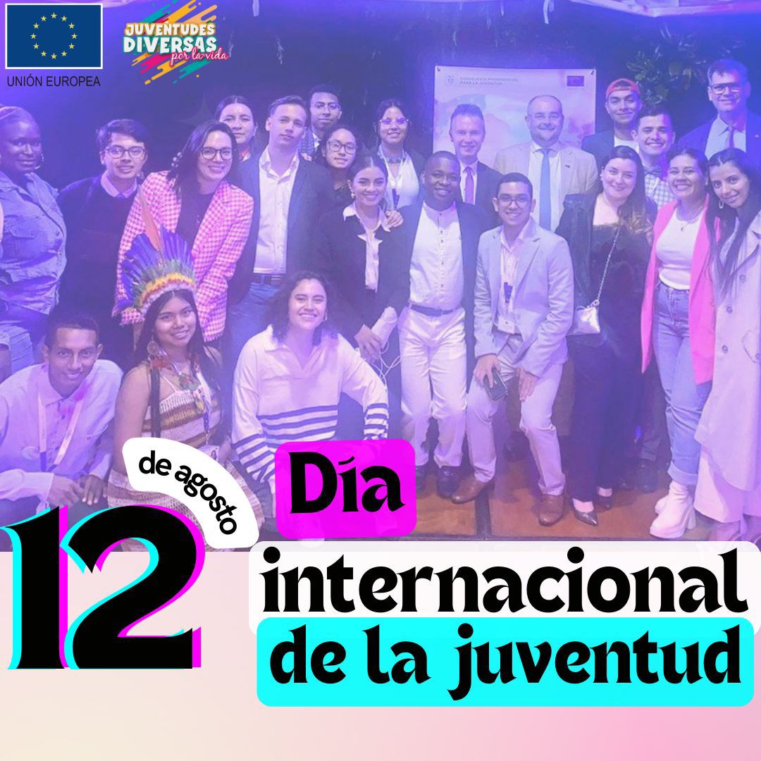 Juventudes Diversas por la Vida, en este #DiaInternacionalDeLasJuventudes, queremos extenderles desde la Unión Europea un saludo lleno de admiración y reconocimiento por su valiosa labor. Ustedes, con su energía, creatividad y compromiso, son aliados fundamentales. 🇪🇺🤝🇨🇴