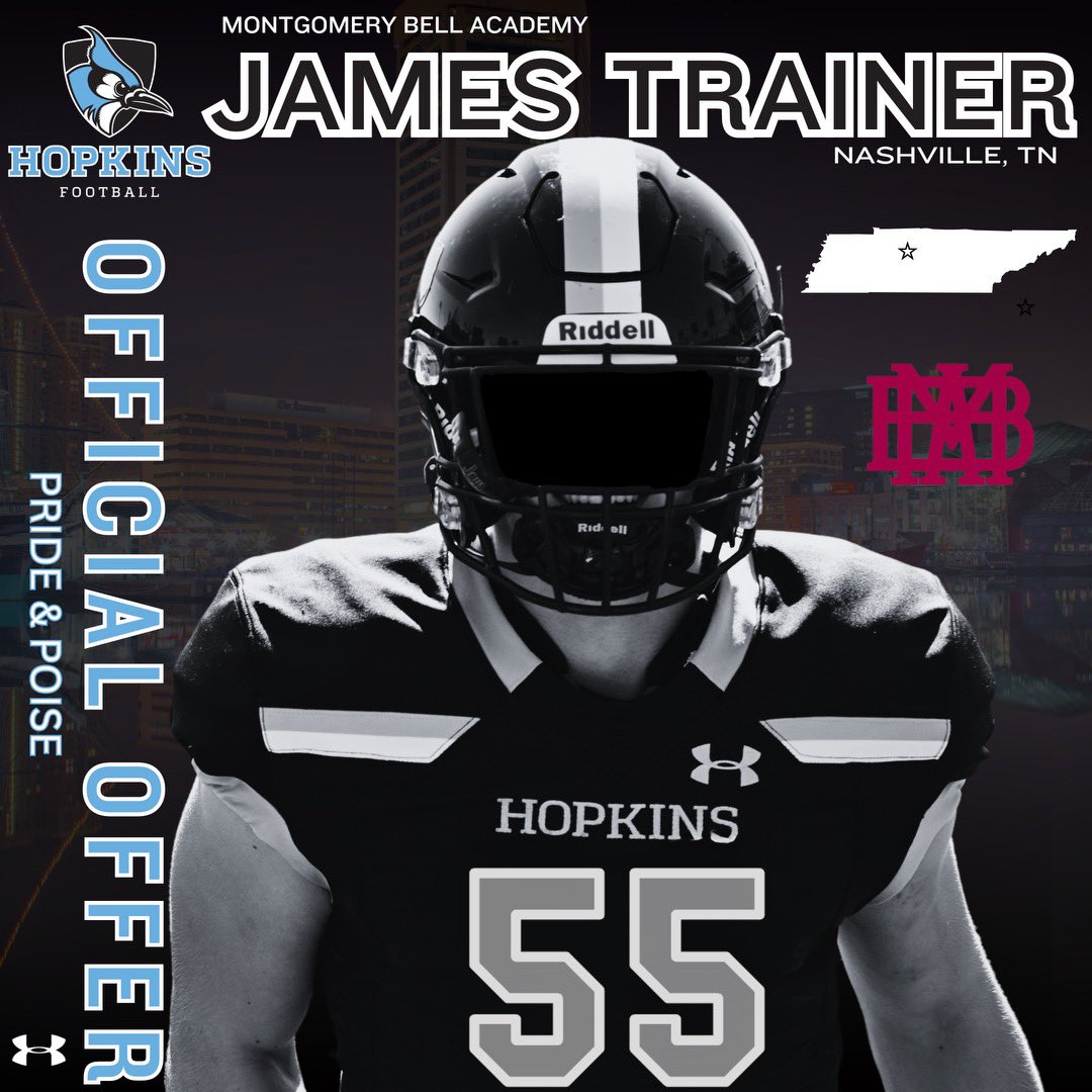 After a great conversation with <a href="/CoachWodicka/">Dan Wodicka</a> and the Hopkins coaches I’m blessed to receive an offer from <a href="/JHU_Football/">Johns Hopkins Football</a>!

<a href="/CoachRio55/">Mario Byrd</a> <a href="/_BJ_Hill7/">B.J. Hill</a> <a href="/MBAFootball/">MBA Football</a> @MbaAthletics <a href="/NPA_Tennessee/">NPATennessee</a> <a href="/CSmithScout/">Chris Smith</a> <a href="/Kreager/">𝑇𝑜𝑚 𝐾𝑟𝑒𝑎𝑔𝑒𝑟</a>