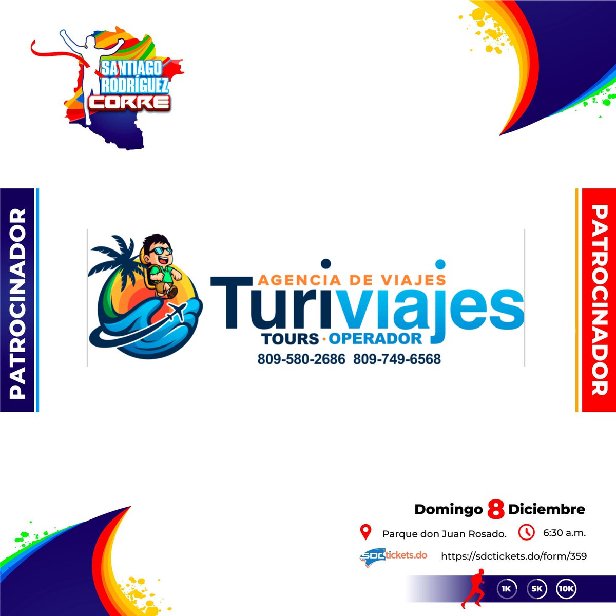Bienvenidos <a href="/Turiviajesagen2/">Turiviajesagency</a> a #santiagorodriguezcorre2024 el evento deportivo más esperado para cerrar el año junto a runners de todo el país.  Ya te inscribiste? No te quedes fuera!!! 
#1kniños🧒👧🏅 
#5k
#10k 
INSCRIPCIÓN: sdctickets.do/form/359