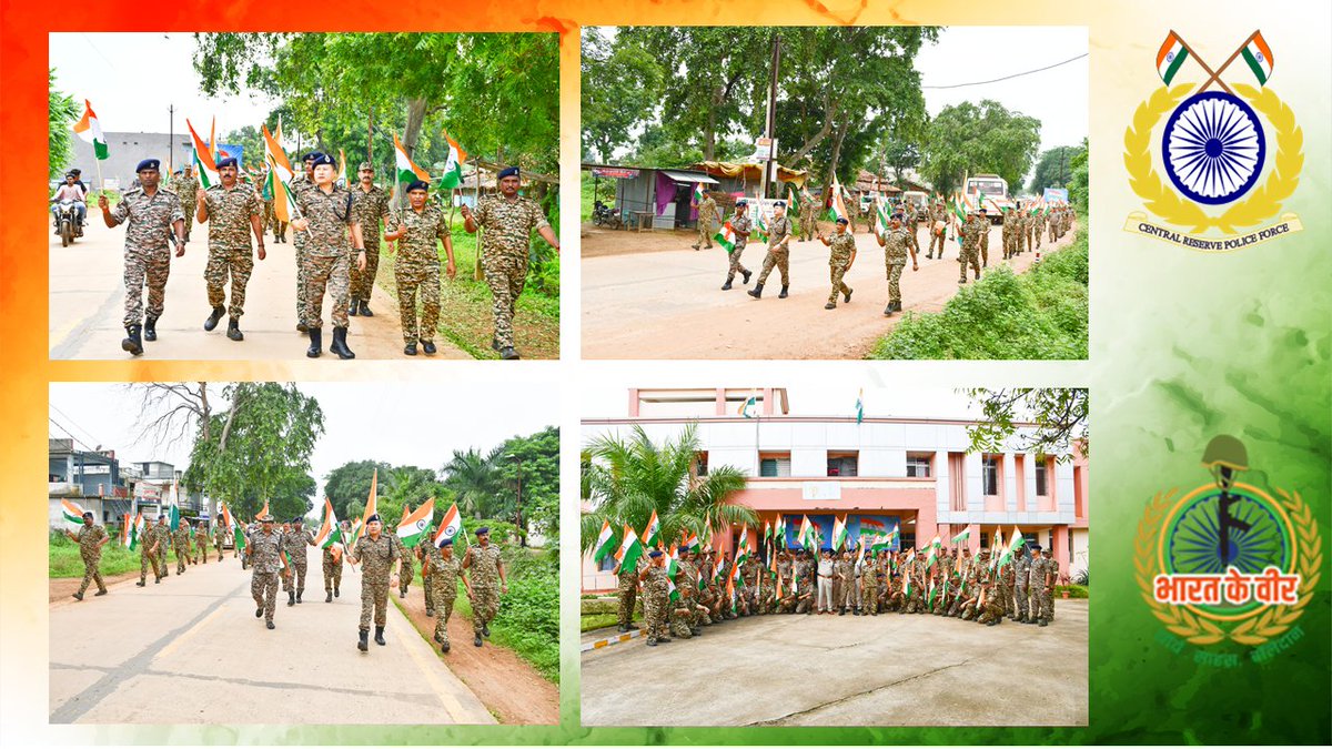 007bn_CRPF's tweet photo. Glimpse of Tiranga Rally organized by 7BN CRPF at Kirnapur,Balaghat(MP) #HarGharTiranga2024 #AzadiKaAmritMahotsav #peacekeepersofthenation
@HMOIndia @CentreCrpf @MPSECTORCRPF @CSIGCRPF https://t.co/tbqWDeaMNB