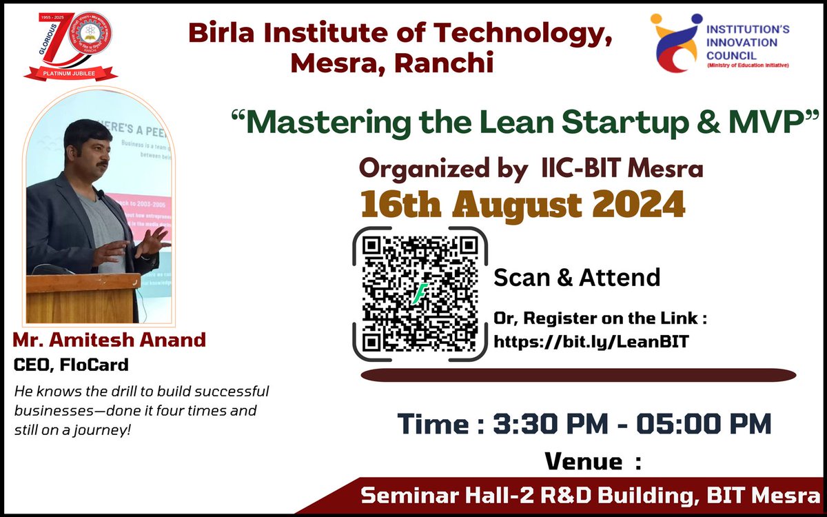 JOCC (@wejocc) on Twitter photo Ever wondered how to turn a simple idea into a thriving business?
Join this discussion about mastering Lean Startup & the concept of MVP, where <a href="/acuvator/">Amitesh Anand | अमितेश आनंद</a> explains how to validate your ideas, minimize risks, & set the foundation for a successful startup journey.
#StartupTips Ever wondered how to turn a simple idea into a thriving business?
Join this discussion about mastering Lean Startup & the concept of MVP, where <a href="/acuvator/">Amitesh Anand | अमितेश आनंद</a> explains how to validate your ideas, minimize risks, & set the foundation for a successful startup journey.
#StartupTips