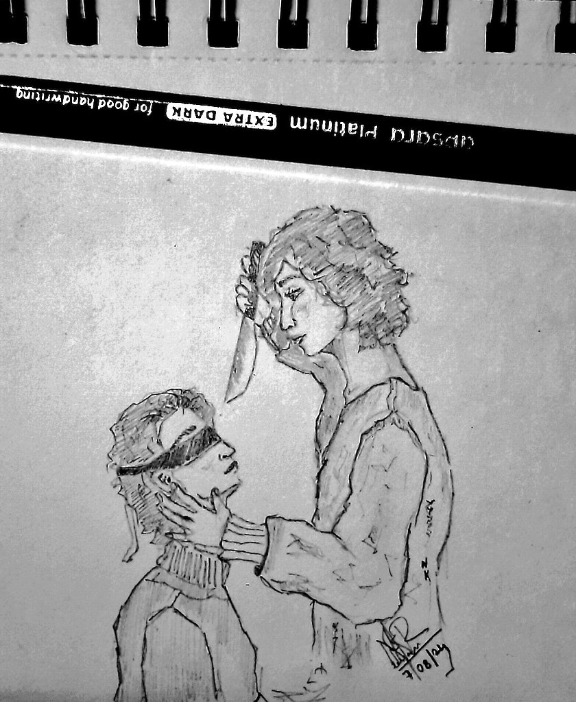 njkkr's tweet photo. And..no she didn't hurt him. She just tore off the blindfold in the end.
#dark #art https://t.co/68wK1GGvEa