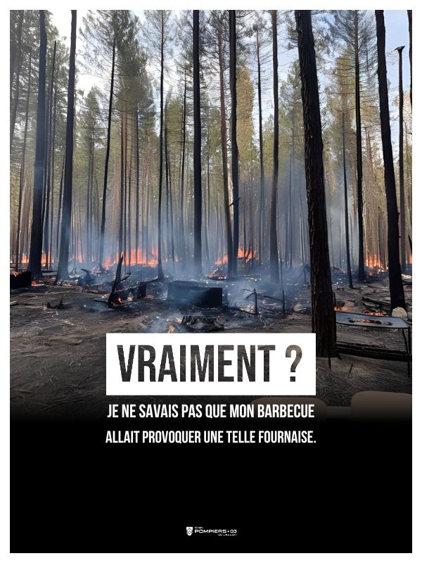 Pompiers03's tweet photo. [#MARDIPREVENTION]
🌳🔥Bon réflexe N°2 :
⚠️Vous organisez un barbecue ? Le bon réflexe, c'est d'être chez soi ou dans un espace aménagé pour cet usage, loin de toute végétation.
➡️Ensemble, réduisons les risques et protégeons nos forêts.
#pompiers03 #FDF https://t.co/Q8Qx549Eye