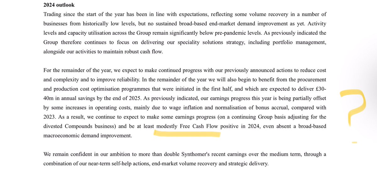 rhomboid1MF's tweet image. #SYNT personally I prefer more of a turnaround in my turnaround stories londonstockexchange.com/news-article/S…

…&amp;amp; with debt at 4.7x EBITDA I’d also want some better news on cashflow 🤔

Good luck everyone 🤞