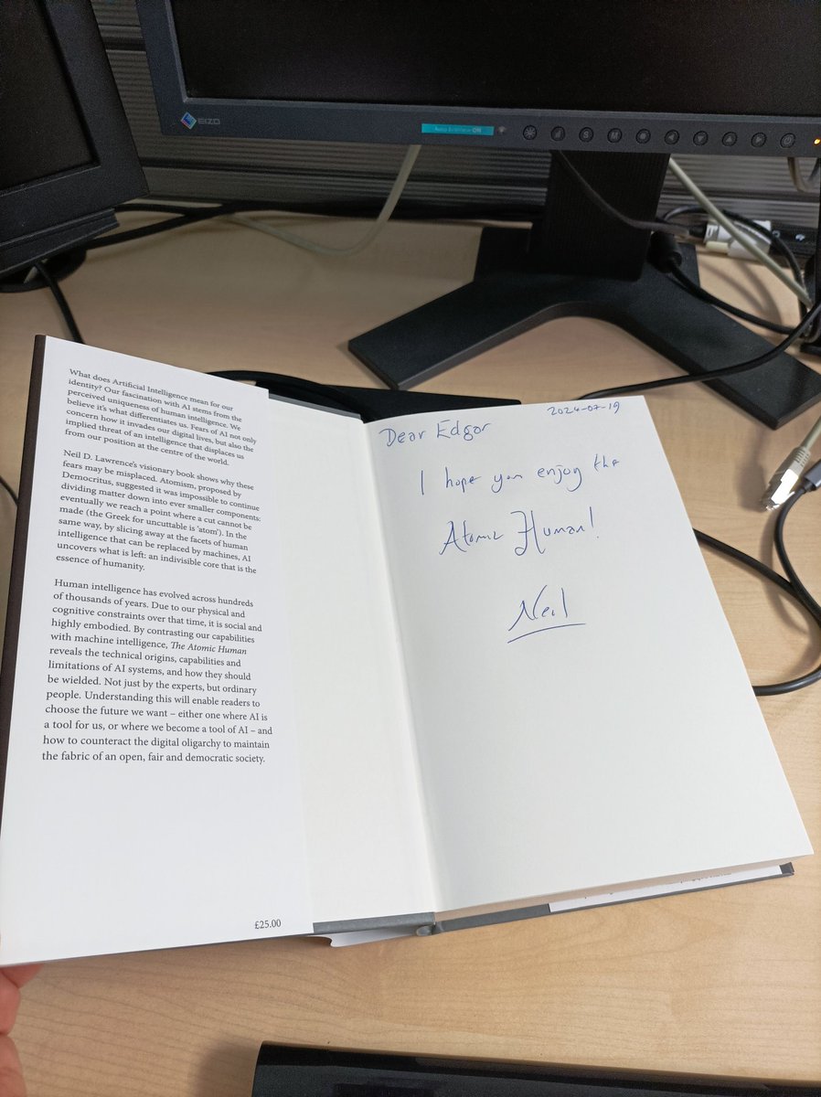 Looking forward to this reading of the one and only <a href="/lawrennd/">Neil Lawrence</a>! Thanks go to Christoph too! 🙌🏼🦾