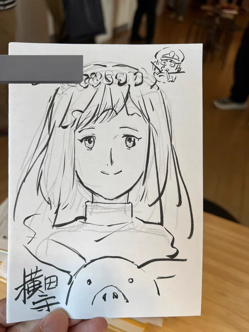 会場いる時のアクスタおまけ
後,シャツの赤🟥が余裕あるかな?
キャンパスアートには全部サイン描いてきた!
これから会議なんで離脱!  
#僕たちの未来少年コナン展 