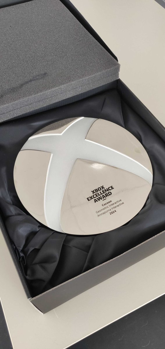 This just landed at our office! Thank you <a href="/Xbox/">Xbox</a> - what a huge honor 🔥 COCOON performed VERY well on Gamepass and the feedback from players have been amazing 💫