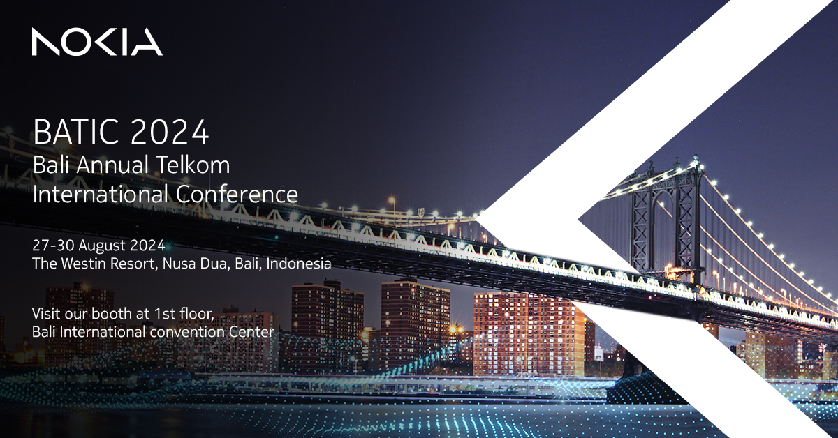 Join Nokia at #BATIC2024! We’re proud to be a Platinum Sponsor. Visit our booth from 27-30 August at the Westin Resort, Bali to explore innovations in Fixed, #IP, #Optical networks, and more. Let’s connect!

Click to register: nokia.ly/3WWfxo7

#Innovation #QuantumSafe