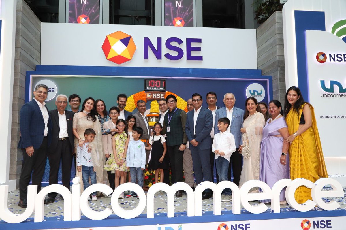 TitanCapitalVC's tweet photo. Celebrating @Unicommerce_'s IPO listing—an exciting milestone captured in these moments! 🚀📸

#IPO #Unicommerce #TitanCapital #UnicommerceIpo #StockMarket #Listing #NSE https://t.co/T9tEvL3s8e