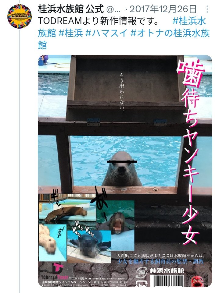 ありとあらゆる職業の男が性犯罪を犯すので彼らに職業倫理観など期待してはいけないといつも思っているけど
もはや｢水族館だから命を預かる責任感があり、動物を大切に扱う｣とかももう期待してはいけないんだね
そこは最低ラインだと思ってた
怒りや残念を通り越し、この集団を穢らわしいとすら思う