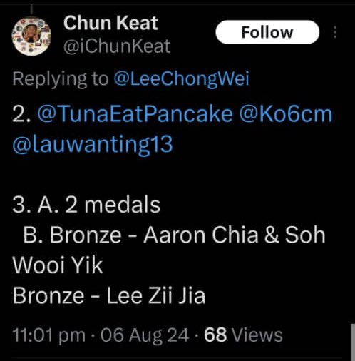 Lee Chong Wei tweet media