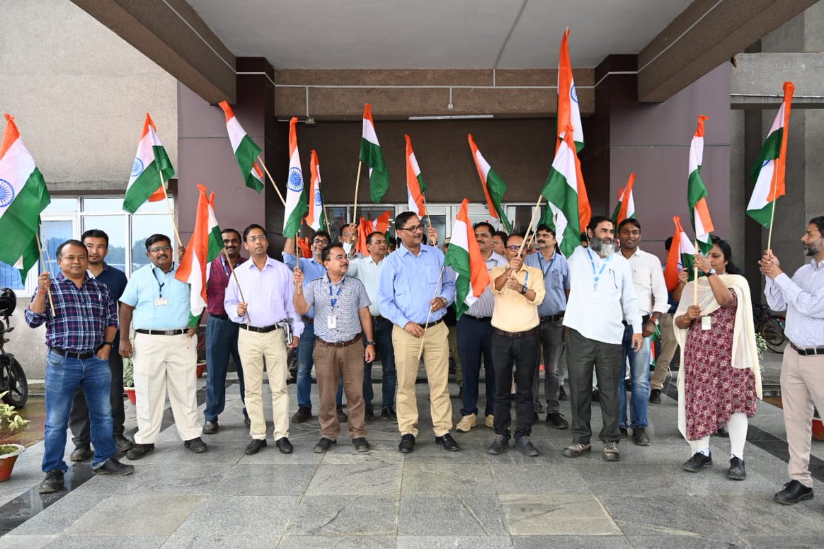 PIB_Guwahati's tweet image. #HarGharTiranga Celebrations for India's 78th #IndependenceDay in NTPC Bongaigaon.
Employees headed by Shri Debabrata Kar, GM(O&amp;amp;M) united in showcasing their patriotic spirit, reflecting our nation’s unity and diversity.

#NTPCBongaigaon #IndiaAt78