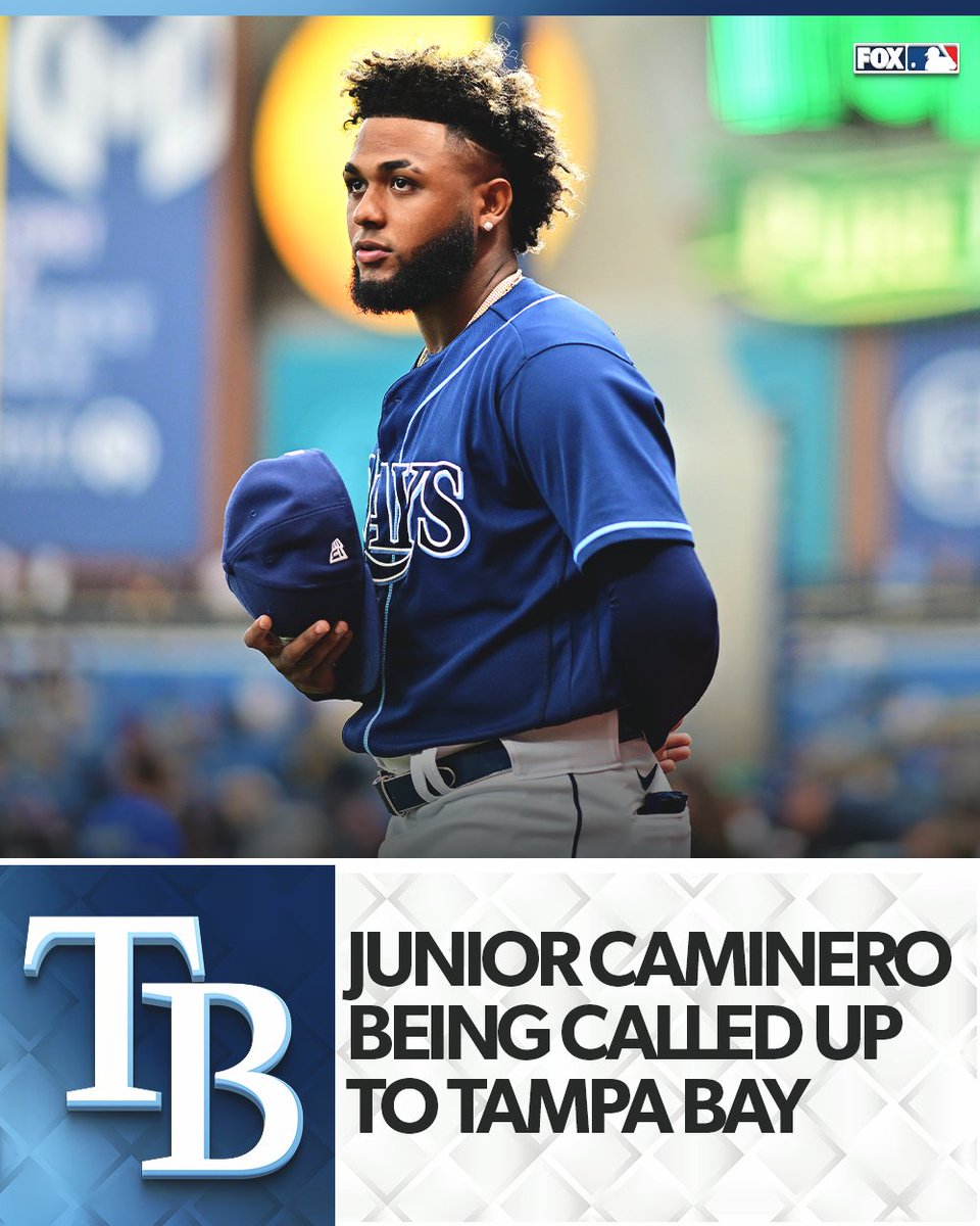 The Rays are calling up MLB Pipeline's No. 2 overall prospect, Junior Caminero

per <a href="/TBTimes_Rays/">Marc Topkin</a>