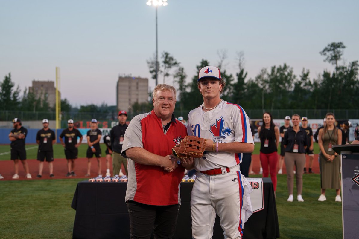 Great week at the Canada Cup in Fort McMurray, AB.

On the mound for 2 outings vs Saskatchewan (4 IP) and vs Ontario (6.1 IP)

10.1 IP, 2 hits, 0 R, 17 K, ERA 0.00, BAA 0.61

Earned the Defensive MVP of the Canada Cup

<a href="/ABCacademie/">Académie de Baseball du Canada</a> <a href="/GeorgeHalim_/">𝐆𝐞𝐨𝐫𝐠𝐞 𝐇𝐚𝐥𝐢𝐦</a> <a href="/PrepBaseballQC/">Prep Baseball Quebec</a> <a href="/PrepBaseballON/">Prep Baseball Ontario</a>