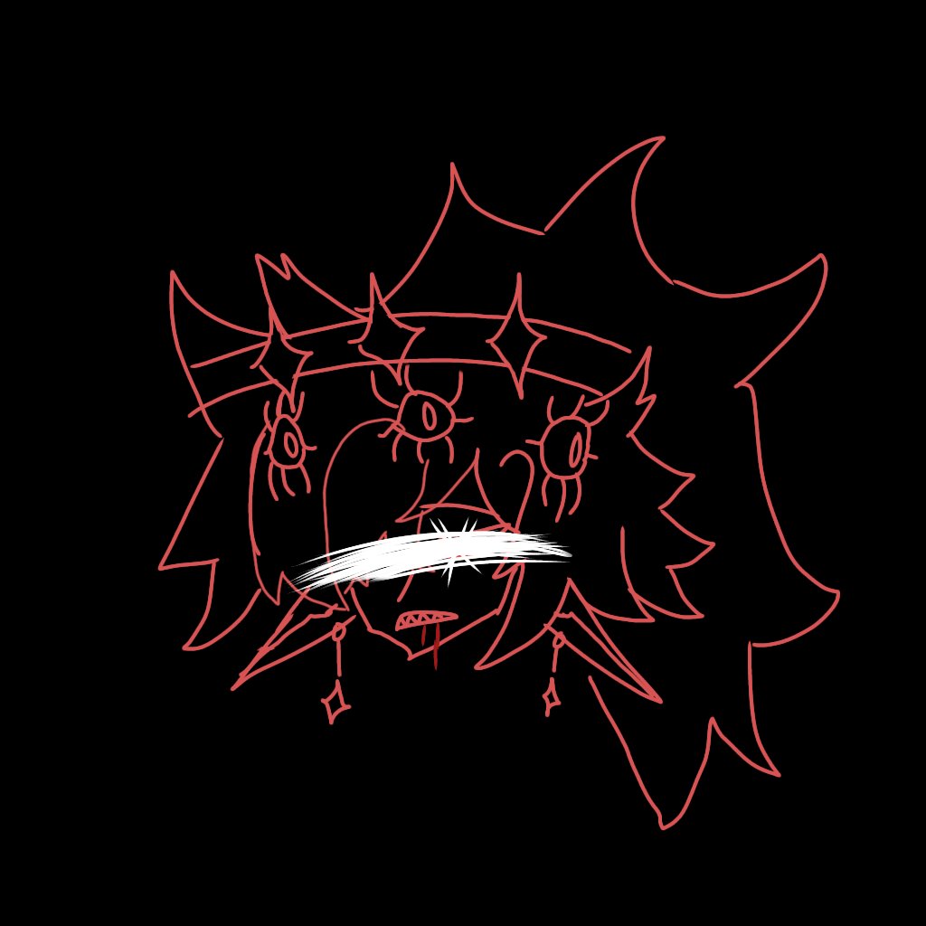 trash ass edgy ass sketch i made of my OC Batari.