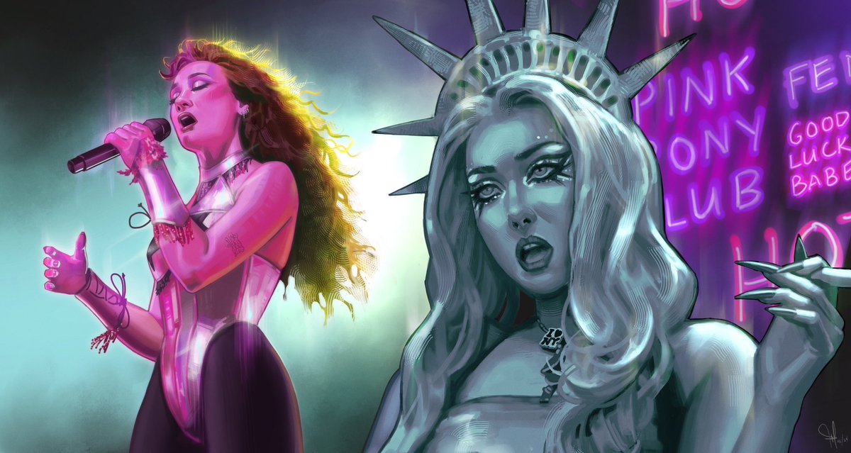 An appreciation piece for your favorite artist’s favorite artist 🩷 <a href="/ChappellRoan/">Chappell Roan</a>’s music just brings me so much queer joy ✨

#ChappellRoan #chappellroanfanart #pinkponyclub #goodluckbabe #femininomenon #HOTTOGO #Queer #QueerArtist #QueerArt  #LGBTQ