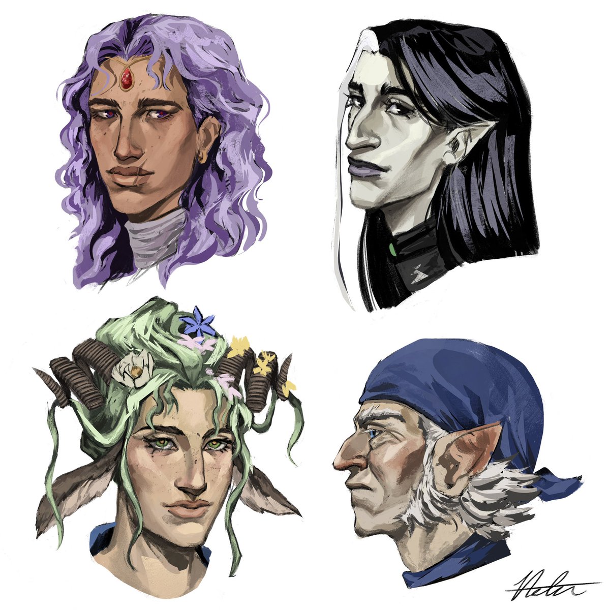 drew some headshots of bells hells, the rest of the crew to come soon!! 

#criticalrolefanart