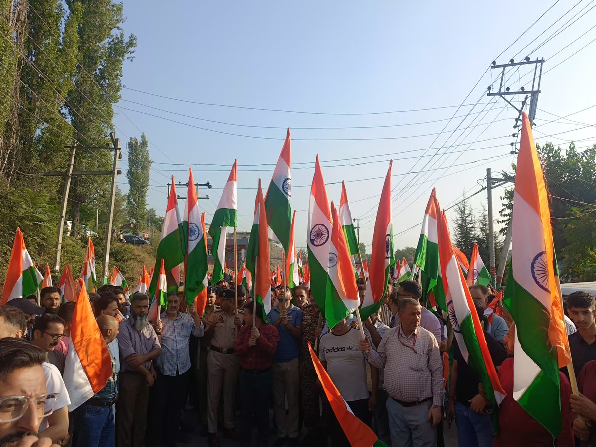 Tiranga Yatra Organized By District Administration Budgam