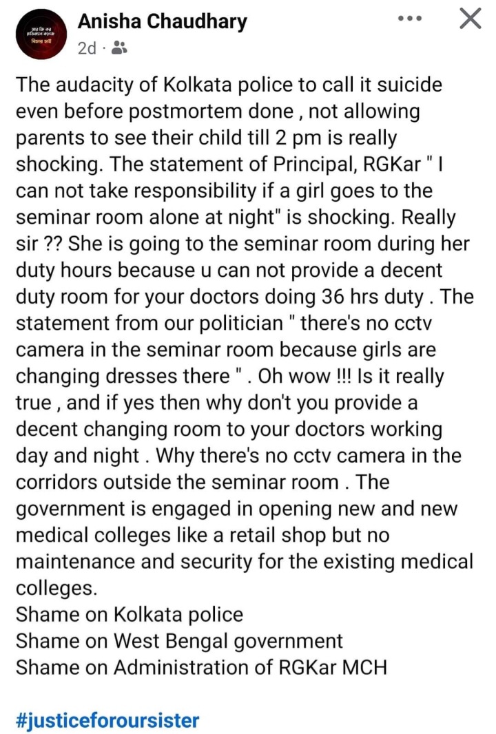 Vivekpandey21's tweet photo. The system is rotten ,Humanity has disappeared from these people. 

The college administration is as responsible as the government. No one is willing to take responsibility

 इन पापियों को नर्क में भी जगह नहीं मिलेगी

#KolkataDoctorDeath #Kolkata
#BengalHorror #kolkatahorror https://t.co/u5z7TVGiex