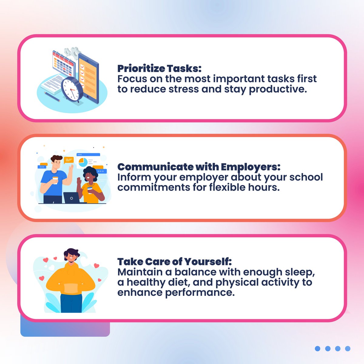 FastJobsMY's tweet image. Juggling work and studies? Here’s how to keep it all in balance! 💡📚 
#StudentHacks #WorkSmart #BalanceLife #TimeManagement #StudentLife #SuccessTips #StayOrganized #AchieveMore #fastjobs #fastgig