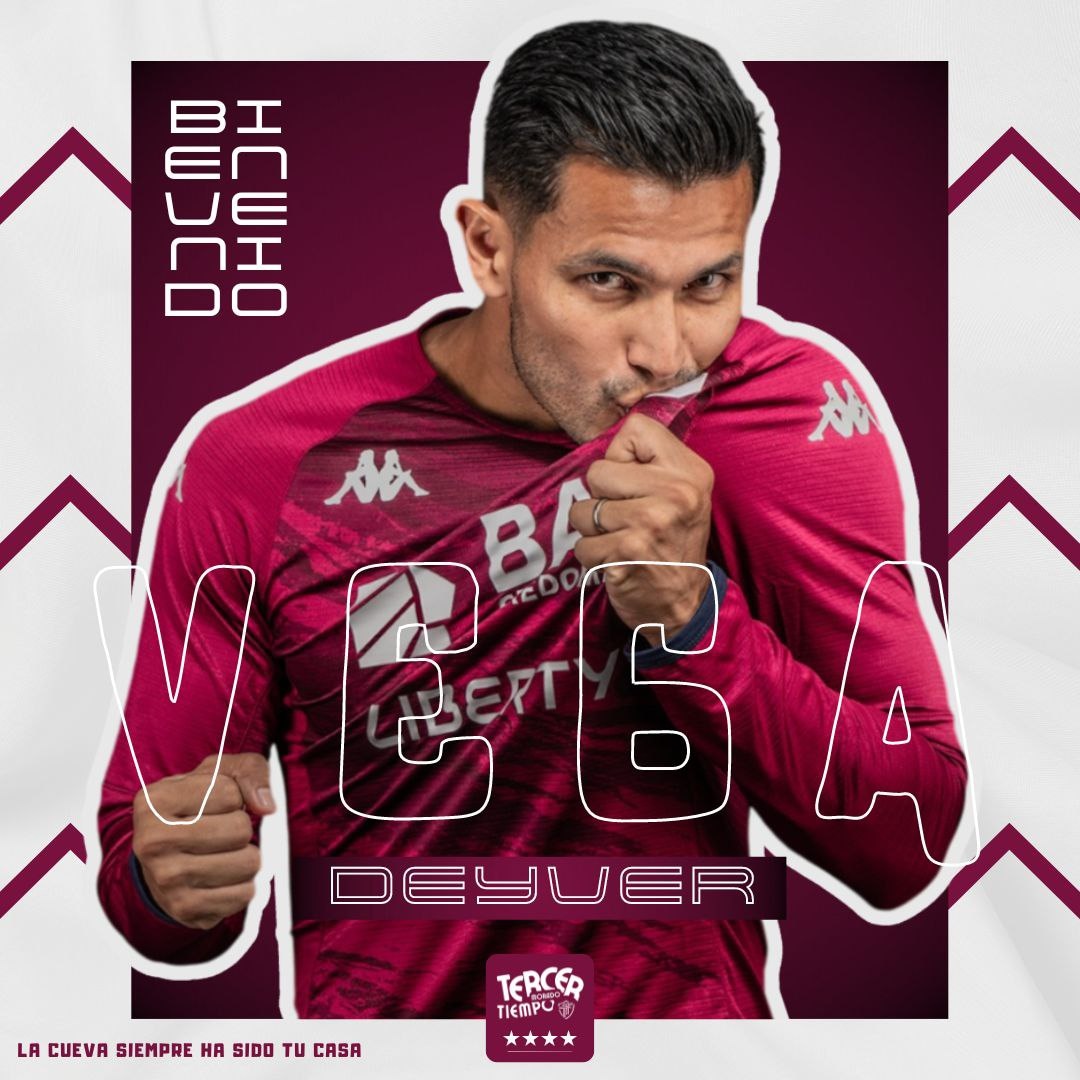 ¡Bienvenido Deyver VEGA! 💜

Se hace oficial el tercer fichaje para buscar el penta 😈💜

📋 Deyver Vega Álvarez 
👶🏼 19.11.1992
⏳ 31 años
📍 Extremo
⬅️ C.S Herediano 

#Saprissa #QueLindoSerMorado #LaCuevaRugiráContigo