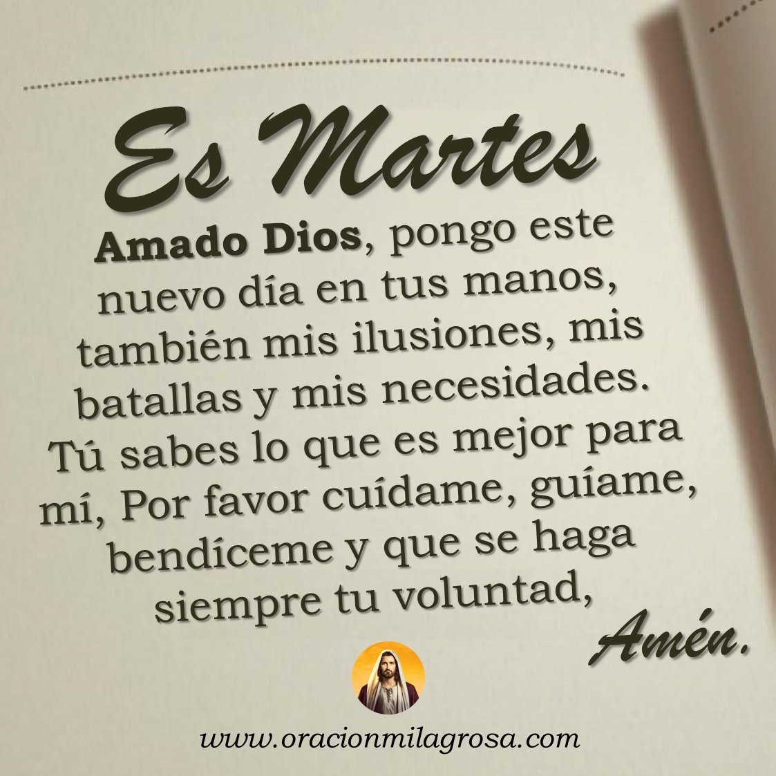 Oración para hoy martes 13 de agosto  👉 youtu.be/VhVMG8IdRo0 ✨