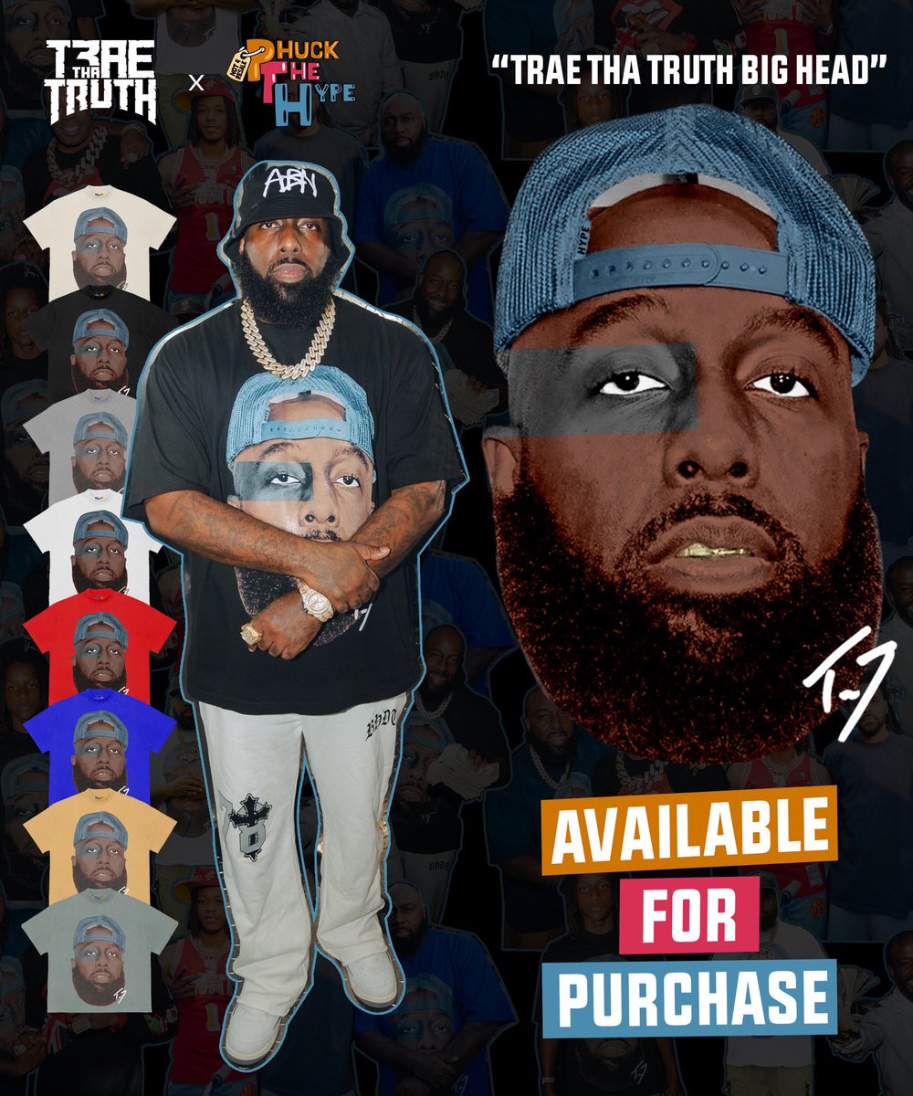 TRAEABN's tweet photo. Everyone Been Askin Since #TraeDayWeekend Now You Can Get Your Exclusive Limited @phuckthehype / Trae Tha Truth “Big Head Tee”…… Limited Time Only!!!  Click Link https://t.co/lUI38xOQjV https://t.co/SHRhboAt5A