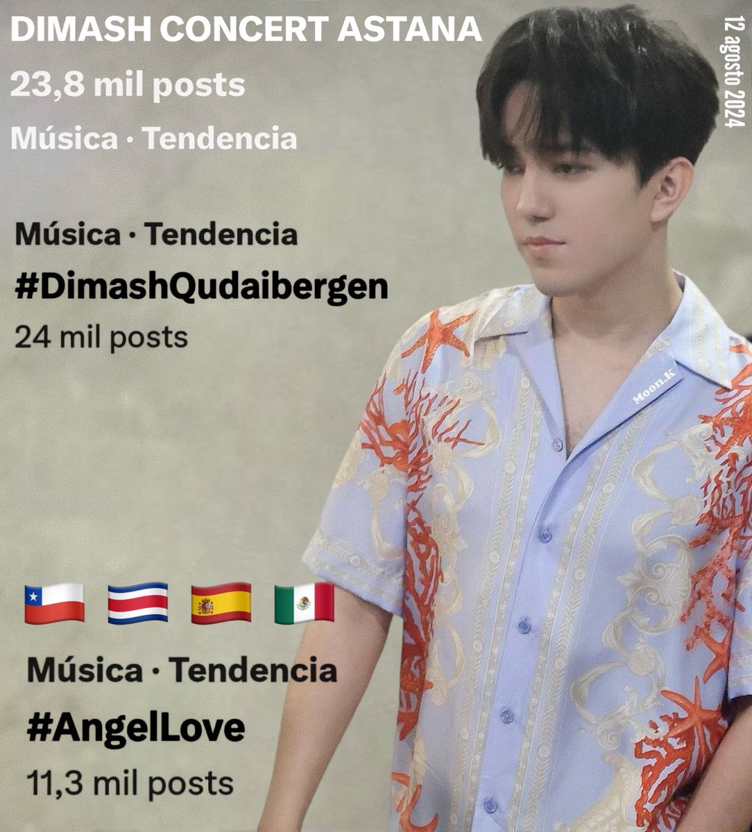 DiDearsHispanos's tweet photo. Qué riqueza la nuestra de tener en nuestras vidas a #DimashQudaibergen

Porque, cómo no amarlo?! 

En colaboración con muchas Dears presentamos nuestras tendencias para @dimash_official 

DIMASH CONCERT ASTANA 
#AngelLove  

GRACIAS https://t.co/RLKdLszMpt