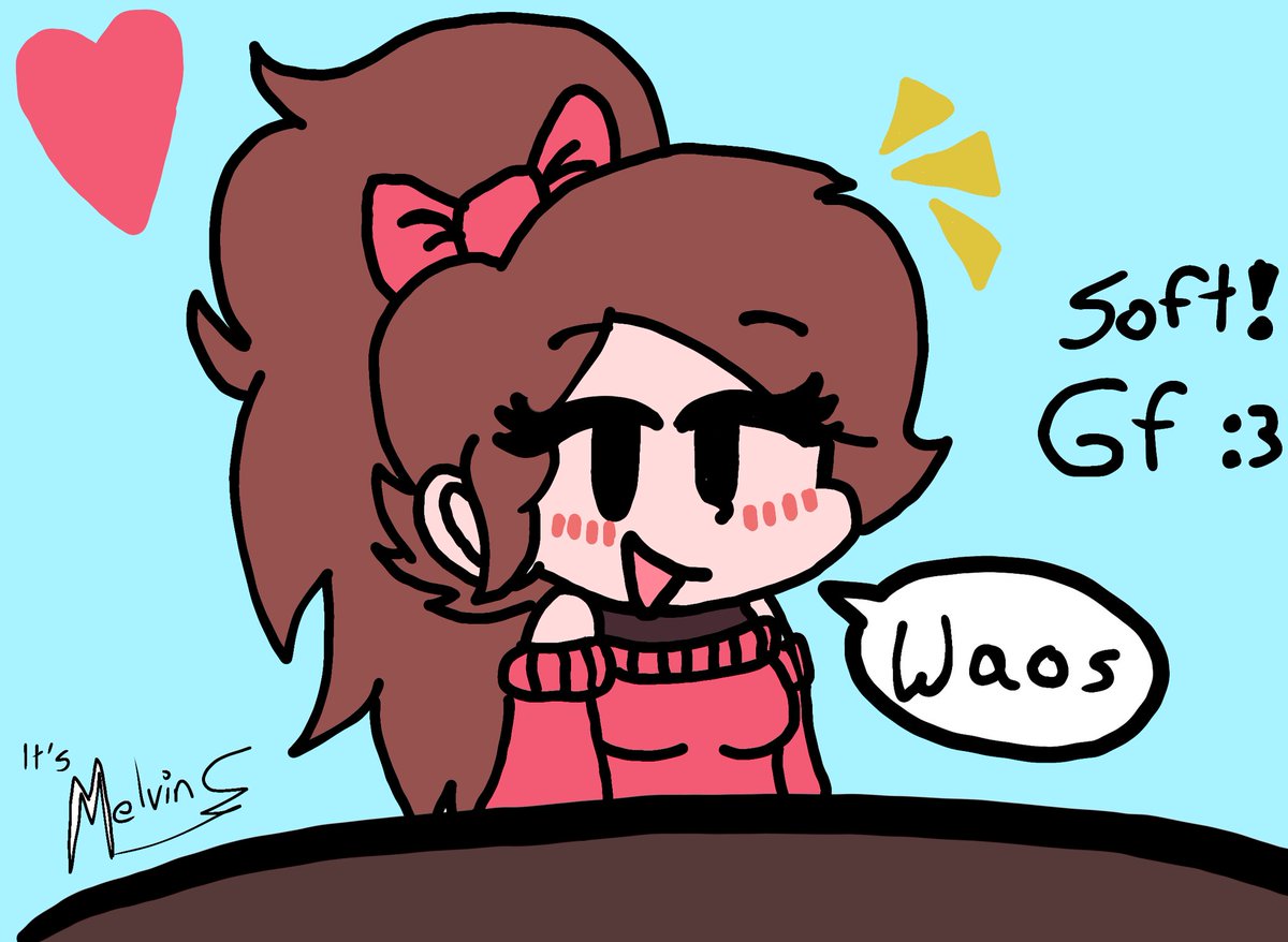 PalaguachiMelv's tweet image. It&apos;s Grace!!! 💖💖💖

Just a silly soft girl saying &quot;waos&quot; because she&apos;s awesome and cute :3
#FNFSoftMod #SoftmodAU #fnfgf