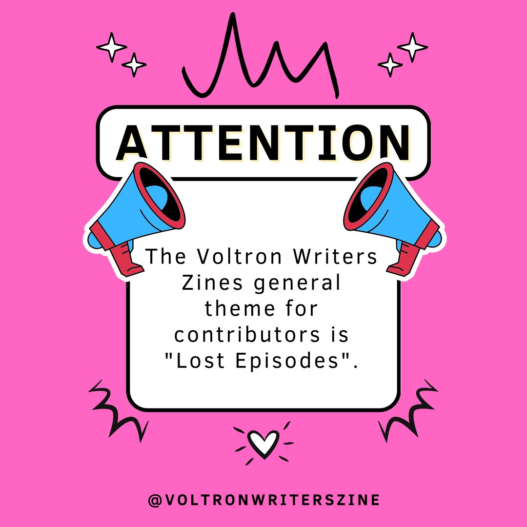 VLDWritersZine's tweet image. Introducing the theme for the Voltron Writers Zine: Lost Episodes! We're very excited to see what our potential contributors have in store for this zine!

APPLY TO BE A WRITER, SPOT ARTIST OR MERCH ARTIST TODAY (Link in bio!)
#VLD #VoltronLegendaryDefender #Fanzine #voltronzine