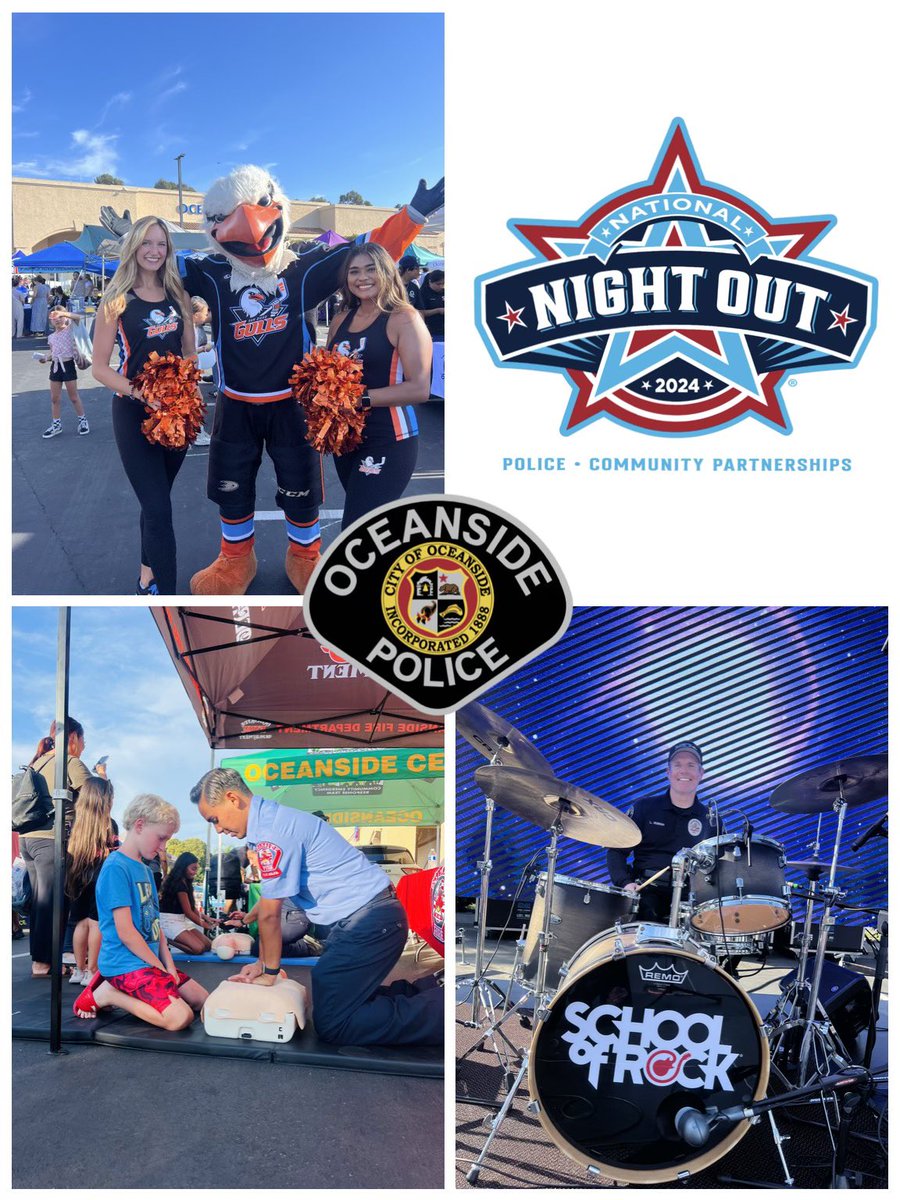 OceansidePD's tweet photo. That’s a wrap🎬 Thank you for being part of @OceansidePD #NationalNightOut block party. We hope you had as much fun as we did. See you next year! ❤️🚔🇺🇸#communityfirst #servicewithpride #partypolice #neighborhoodpolicing https://t.co/KiMg6EIzoi