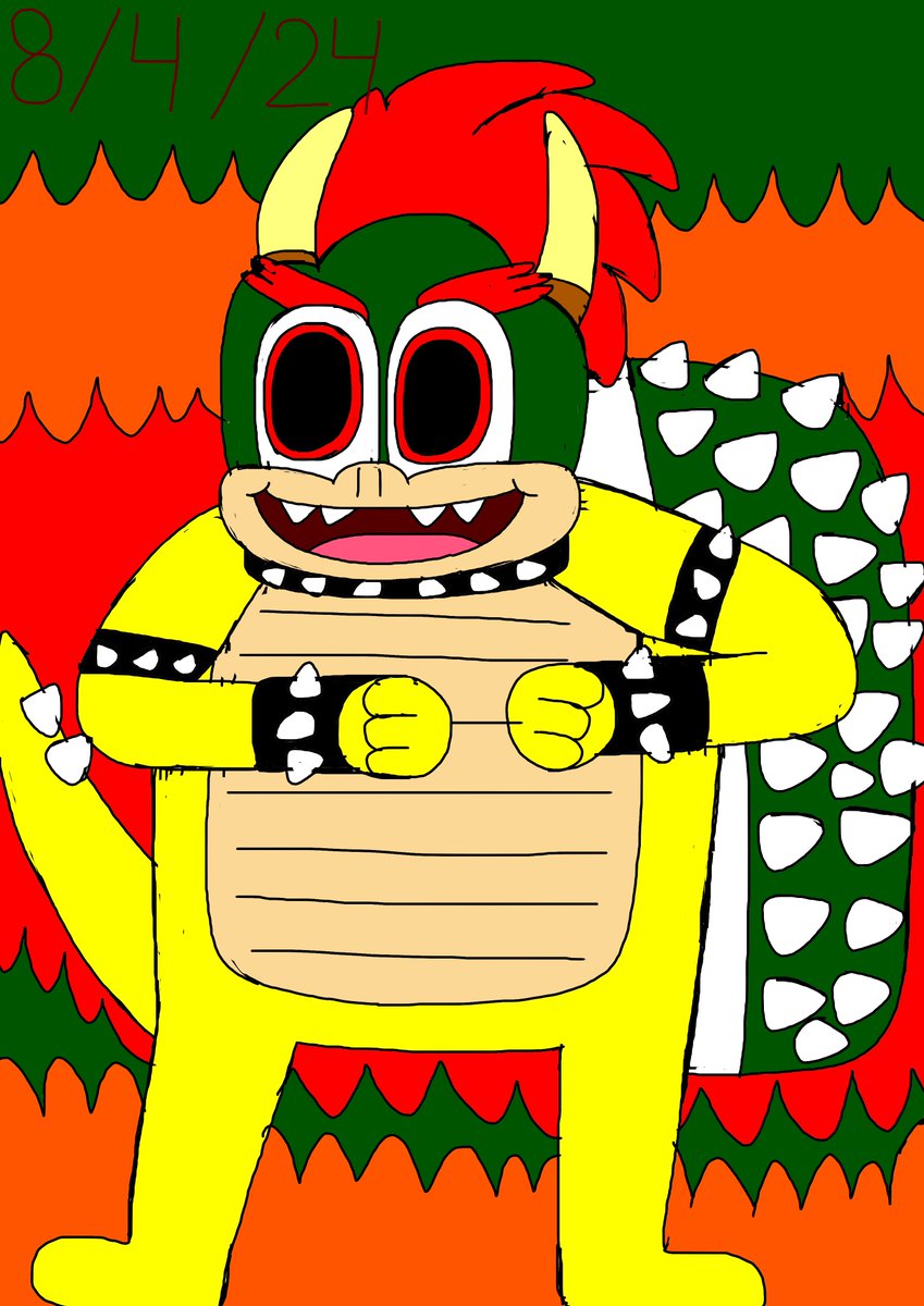 Brittan93006455's tweet photo. #Bowser #LarryKoopa #MortonKoopaJr #WendyOKoopa #Koopalings #KoopaWeek #KoopaWeek2024 #Nintendo #NintendoFanart #Fanart #MyFanart #Drawings #Mario #MarioFanart #SuperMarioBros #August #Summer #KoopaFanart https://t.co/jB9oybAyBb
