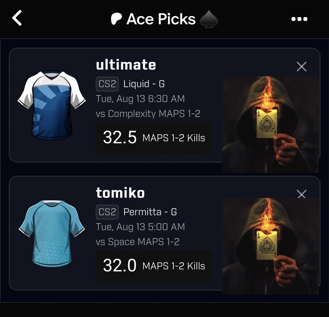 PropWizard_'s tweet photo. Just posted my first premium pick -♠️

Ya boys know how I come with the CS2 Plays, im posting nun but E-Sports in the patreon come join. 

➡️ https://t.co/1BTroB0fzQ

#GamblingX https://t.co/Tw9pBvMRoJ