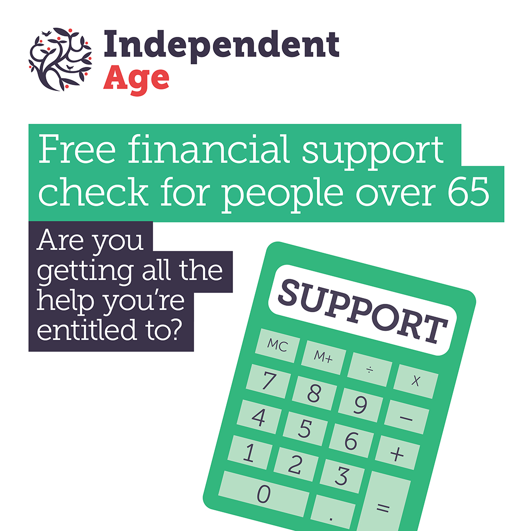 Money is feeling tight right now for many of us 💸

Whether you're worried about your situation or for someone you care about, use our free, anonymous calculator to check you're getting all the help you're entitled to today:independentage.entitledto.co.uk/home/start