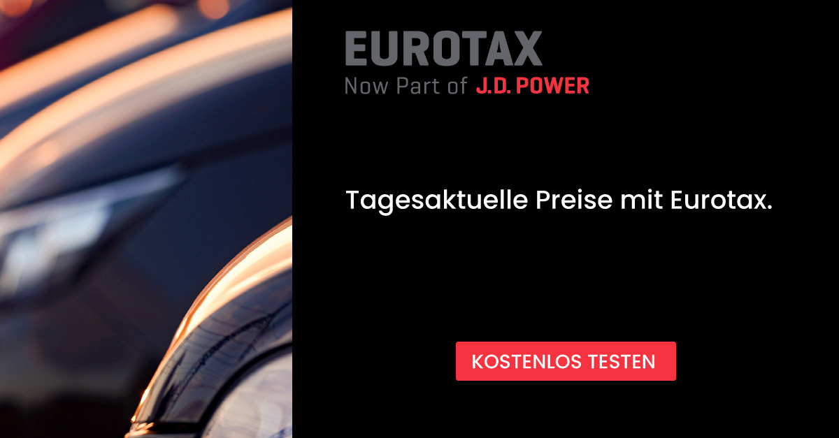 Eurotax Daten bieten einen schnellen und vollständigen Überblick über das aktuelle Marktgeschehen.

So behalten Sie Ihre Mitbewerber im Blick und können schnell auf Entwicklungen reagieren. Mit Eurotax kalkulieren Sie die besten Preise.

KOSTENLOS TESTEN ➡️ow.ly/7XE250STCGt