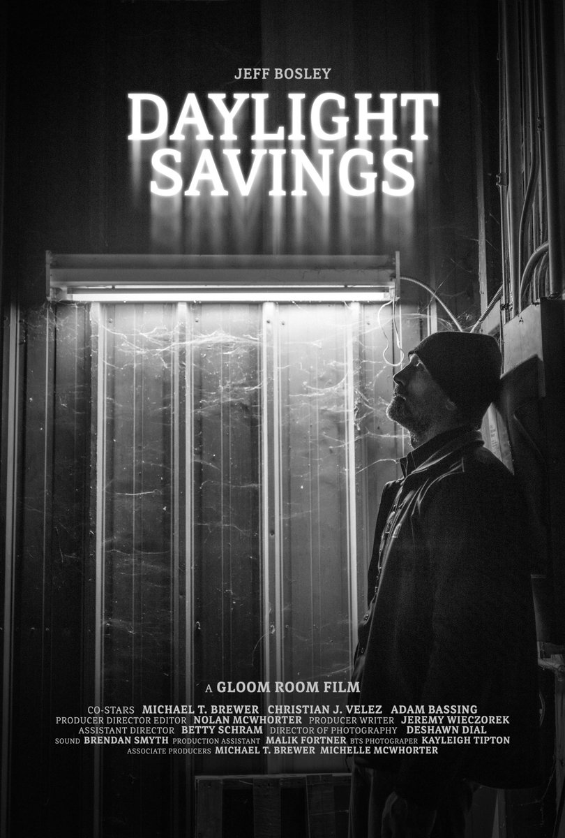 thejeffbosley's tweet image. A terminally ill warehouse supervisor tries to hide his illness from his coworkers while contemplating his own life decisions.
.
‘Daylight Savings’ by @gloomroomfilms.  
.
#Actor #MethodActor #Filmmaker #TheatreNerd
.
#ConsiderQuitting 
#GreenBeret 
#Firefighter 
➖➖➖➖➖➖➖➖