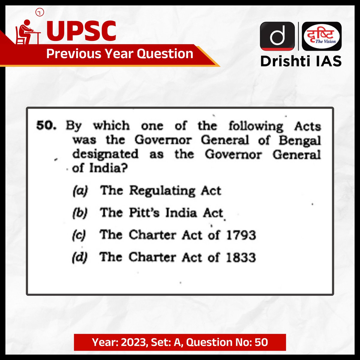 drishtiiaseng's tweet image. Here is a question for you from #CivilServices #PreliminaryExamination- 2023

Try to solve this question and we will pin the correct answer to this question in the comment box the next day.

#PYQ #GeneralStudies #UPSCAspirants #DrishtiIAS #DrishtiIASEnglish