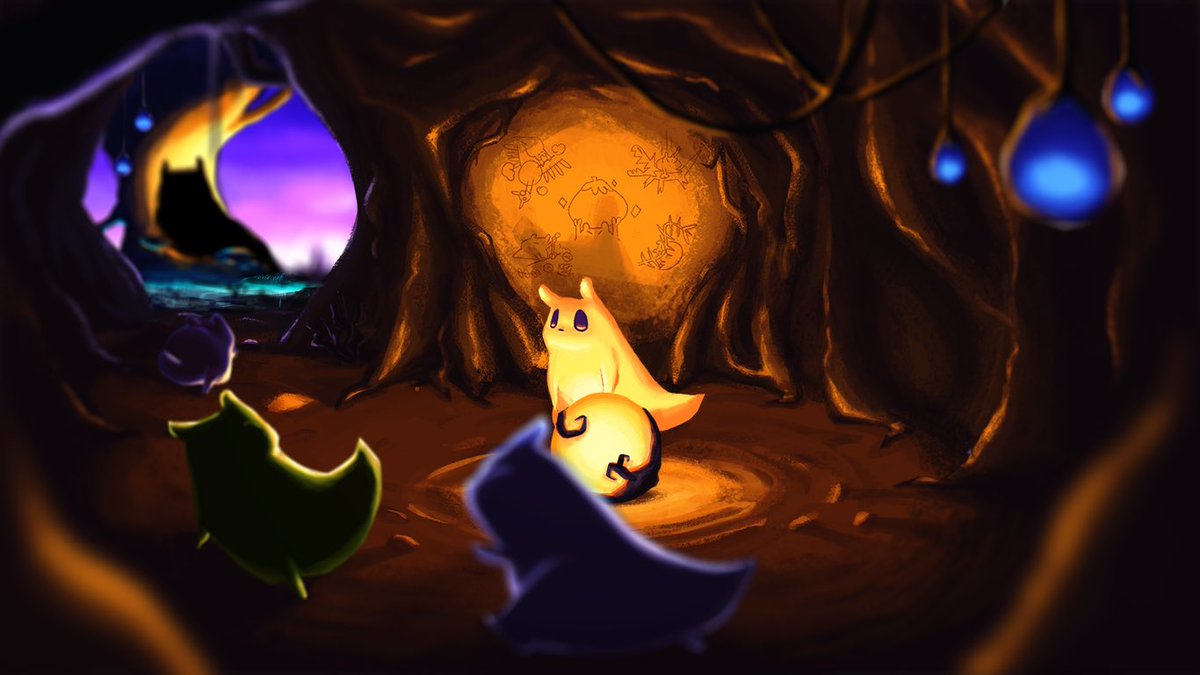 RainWorldFacts's tweet photo. Fact #97: Adding onto this, here’s what the original ending art for Gourmand, as well as Outer Expanse Survivor and Monk were going to be!
(1/3) https://t.co/nXUcE9KA9l