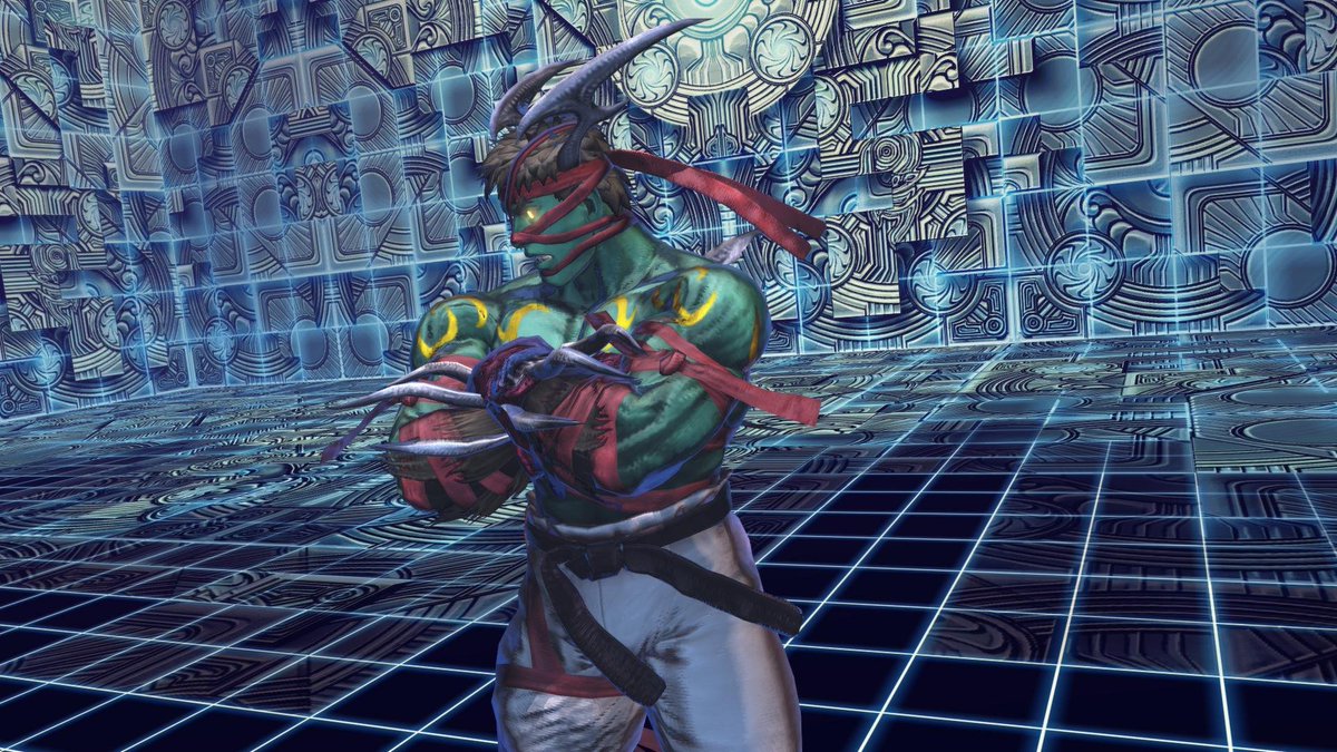 ShotoGamer's tweet photo. Before Reina it was Ryu that have a concept to get a hold of the #DevilGene. One of the obscure edgelord Ryu is #DevilRyu a what if take if Ryu had Devil Gene but still under his control using red strips all over his body. Its a costume swap on JinKazama's Devil instead of Kazuya https://t.co/N0ODAg6Krt